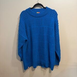 Lego x Target Blue Textured Brick Knit Sweater Mens 2X Limited Edition 406